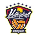 Volleyball Logo Badge, American Logo Sport