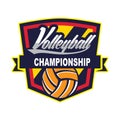 Volleyball Logo Badge, American Logo Sport