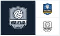Volleyball logo design template, volleyball tournament logo Royalty Free Stock Photo