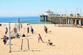 Volleyball on Manhattan beach Los Angeles, USA