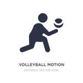 volleyball motion icon on white background. Simple element illustration from Sports concept