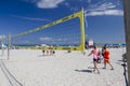Volleyball net at the Cocoa Beach Royalty Free Stock Photo