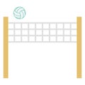 Volleyball Net Isolated Vector Illustration Icon editable Royalty Free Stock Photo
