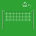 Volleyball Net. Vector Art Illustration Royalty Free Stock Photo