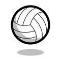 Volleyball play sport ball logo vector line 3d game icon isolated