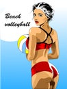 Beach volleyball Royalty Free Stock Photo