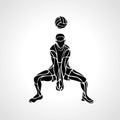 Volleyball player silhouette