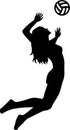 Volleyball Player Woman Silhouette