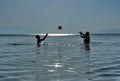 Volleyball school in the sea