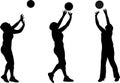 Volleyball silhouettes