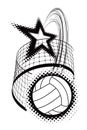 Volleyball sport design element