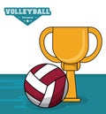 Volleyball sport trophy ball