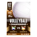 Volleyball Sport World Championship Poster Vector