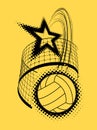 Volleyball super star design