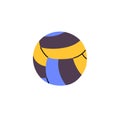 Volleyball symbol. Professional patterned ball for beach activity. Sphere shape inventory for playing court game. Sports