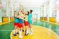 Volleyball teambuilding position Royalty Free Stock Photo