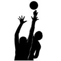 Volleyball vector eps Hand drawn, Vector, Eps, Logo, Icon, silhouette Illustration by crafteroks for different uses. Visit my webs Royalty Free Stock Photo