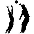 Volleyball vector eps Hand drawn, Vector, Eps, Logo, Icon, silhouette Illustration by crafteroks for different uses. Visit my webs Royalty Free Stock Photo