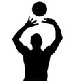 Volleyball vector eps Hand drawn, Vector, Eps, Logo, Icon, silhouette Illustration by crafteroks for different uses. Visit my webs Royalty Free Stock Photo