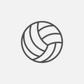 Volleyball vector icon. Isolated ball icon vector design