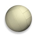 Volleyball on a white background as a sports and fitness symbol of a team leisure activity playing with a leather ball se