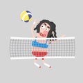 Volleyball woman player Royalty Free Stock Photo