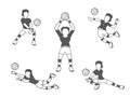 Volleyball woman player set