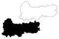 Vologda Oblast map vector