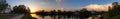 Vologda. Panorama. Warm spring evening. Vologda river. Sunset scene