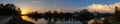 Vologda. Panorama. Warm spring evening. Vologda river. Sunset scene