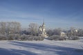 Vologda River Bank - Temple Royalty Free Stock Photo