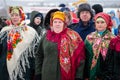 Russian folklore singers in traditional costumes