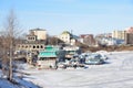 Vologda, Russia, March,09,2014. Russian scene: Marina in Vologda in winter