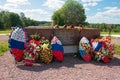 Volokolamsk, Wreaths at the monument to heroes