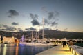 VOLOS, GREECE - Dec 31, 2020: 12-31-2020, city of Volos, Greece, sailboats and boats