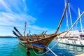 Argo ship copy of prehistoric vessel in port Volos, Greece