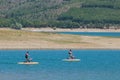 Calm lake, Lake Plastira.Adventures with 4x4 on passable dirt roads, cycling and hiking