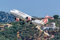 Volotea Airbus A320 airplane at Skiathos Airport in Greece