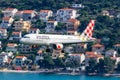 Volotea Airbus A320 airplane at Split Airport in Croatia