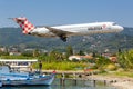 Volotea Boeing 717 airplane Skiathos airport