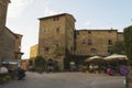 Cityscape of the fortified medieval village of Volpaia in the municipality of Radda in Chianti in the province of Siena Italy