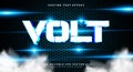 Volt 3D editable text effect template Royalty Free Stock Photo