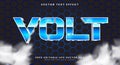 Volt 3D editable text effect template Royalty Free Stock Photo