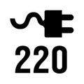 220 volt symbol icon