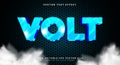 Volt thunder flash lightning editable text effect Royalty Free Stock Photo