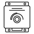 Voltage box icon outline vector. Electric regulator