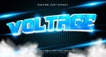 Voltage 3D editable text effect template Royalty Free Stock Photo