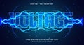 Voltage 3D editable text effect template Royalty Free Stock Photo