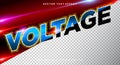 Voltage 3D editable text effect template Royalty Free Stock Photo