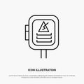 Voltage, Energy, Power, Transformer Line Icon Vector